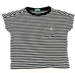 Benetton BW stripe t-shirt w/pocket (size 2)