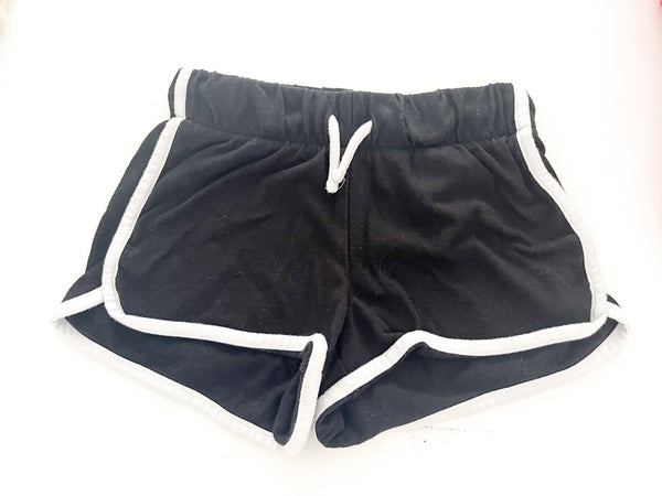 Old Navy black shorts w/ white trim  (size 6/7)