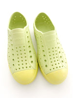 Native lime green Jefferson rubber shoes (size 13)