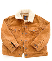 Gap tan corduroy jacket w/shearling collar and lining (size 4-5)
