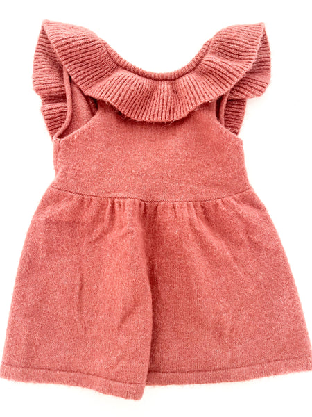 Zara salmon pink knit dress  (12-18 months)