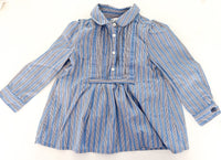 Ralph Lauren blue stripe button tunic shirt (18 months)