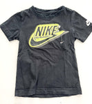 Nike black neon green logo t-shirt  (size 4-5)