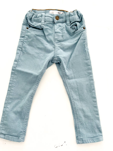Zara teal denim jeans (18-24 months)