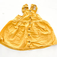 HM yellow button down tank dress (9-12 months)