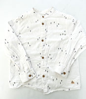 Zara mandarin collar white shirt w/trees (size 4/5)
